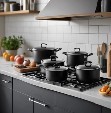 panelas em um fogão