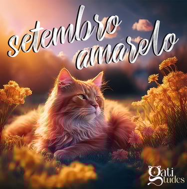 post de redes sociais de setembro amarelho da página gatitudes