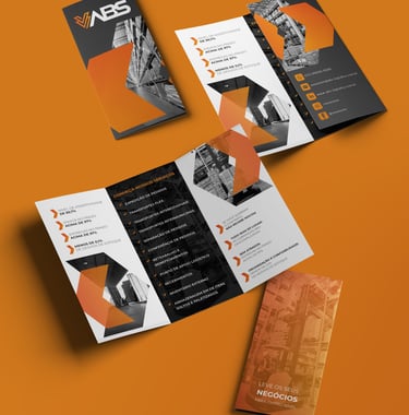 mockup do folder institucional da empresa ABS