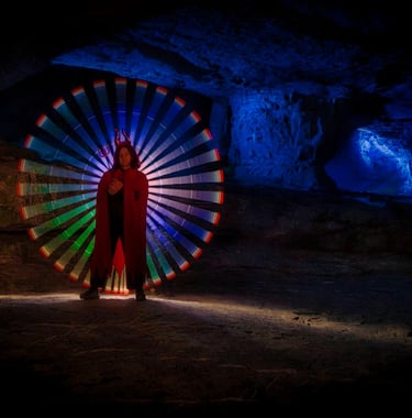 Foto nocturna. Cueva Goros 06