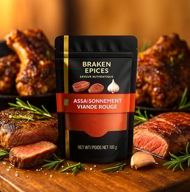 Braken Épices – Épices africaines pour viande rouge, goût camerounais authentique