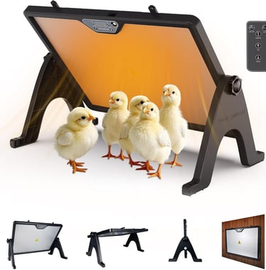 YCaeiou Brooder Plate for Chicks, Adjustable Height & Angle Chick Heat Plate for 30 Chicks