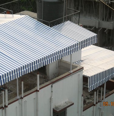 double fixed awning shade