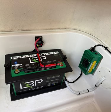 36v Lithium Battery Install For Trolling Motor.