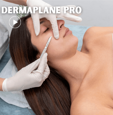 a woman getting dermaplane pro