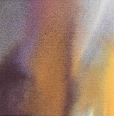 Yuge Kurt, fragment of watercolor painting in art gallery. Fashion. Earthy muted tones