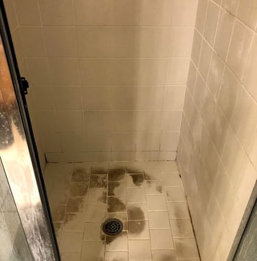 Old and dirty shower stall