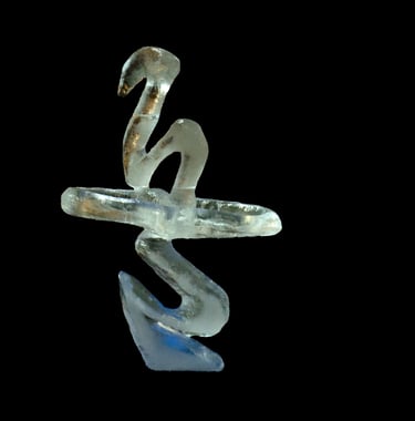 escultura de hielo abstracta de un agujero negro