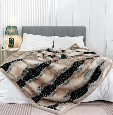 Fox fur blanket