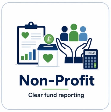 Non-profit bookkeeping for charities, NGOs, community organisations, donations, grants, fund reporti