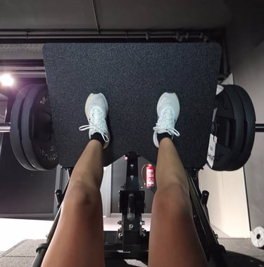 Agustina Flores haciendo ejercicio