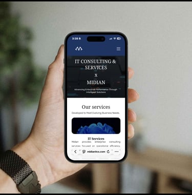 phone mockup for Midian