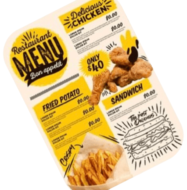 Menu printing custom 