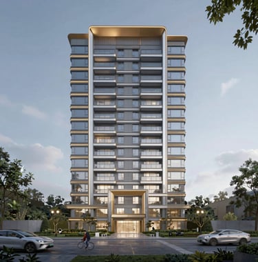 High-quality video thumbnail showing a transparent walkthrough of a premium 3-floor building in Haralur. Professional lighting, luxury real estate style.