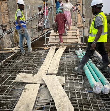 Construction workers at a project site.