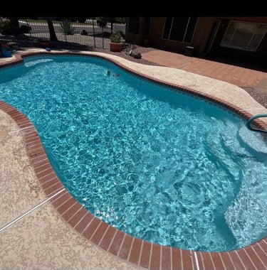 a pool after cleaning