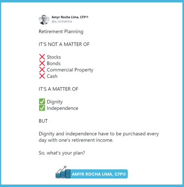 Amyr Rocha Lima Chartered Financial Planner Financial Literacy Campaign