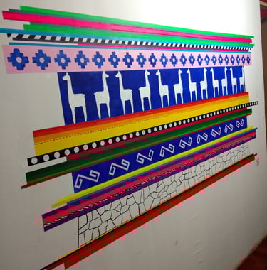 Fresque couloir appartement Pérou