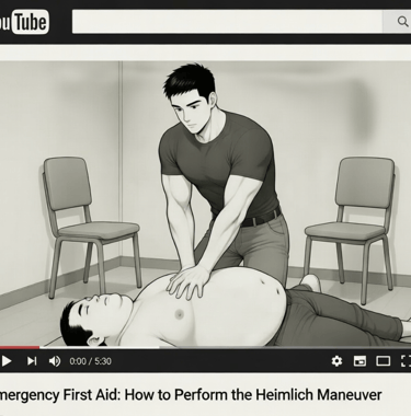 Youtube screen with cpr being done in clip
