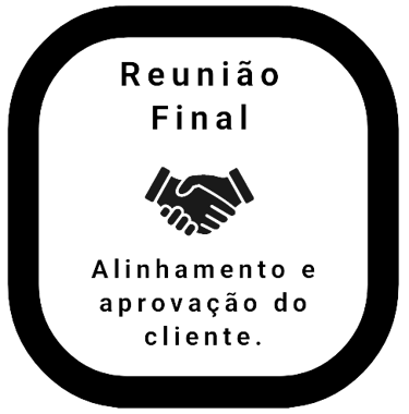 um quadrado preto e branco que diz "reunião final"