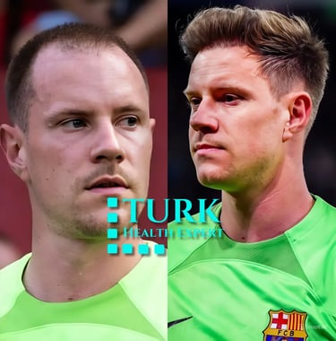 la greffe de cheveux du star de barca Ter Stegen