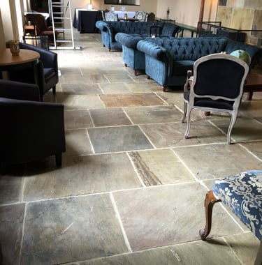 restoring sandstone floors, sealing sandstone, indian sandstone, 