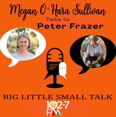 Megan O'Hara Sullivan her program Big Little Small Talk. with Peter Frazer