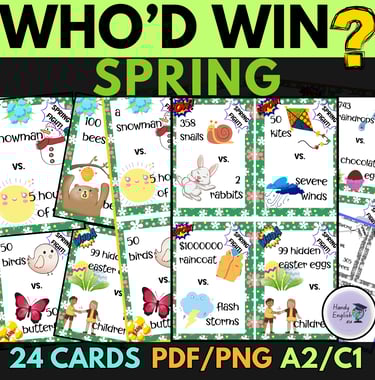 Spring Earth Day speaking writing activity