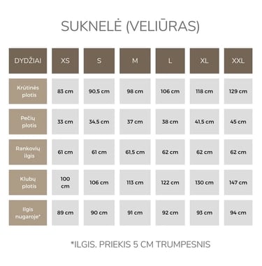 Varpelio silueto veliūro suknelė