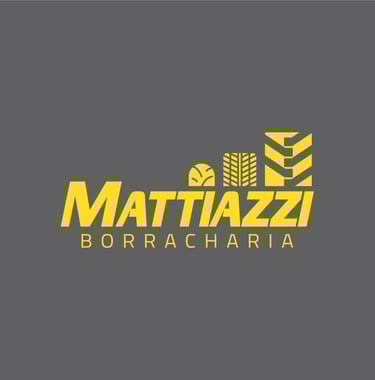 Logo da Mattiazzi Borracharia, um projeto de branding para negócios locais.