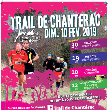 Affche trail de chantérac 2019