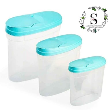 3 Piece Plastic Grain Storage Set