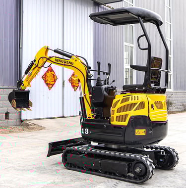 Brand New 1000kg HW-13W Crawler Excavator back view image