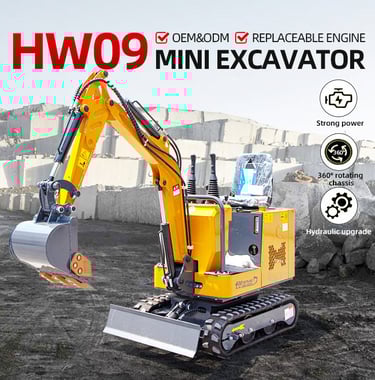 a construction vehicle with a hydraulic hydraulic excavator