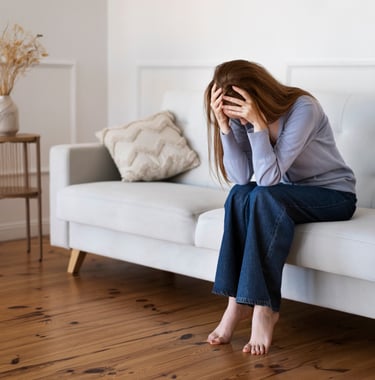 femme traumatisée qui pleure