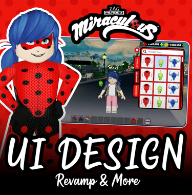 UI Design Revamp & More for Miraculous Ladybug Roblox Game