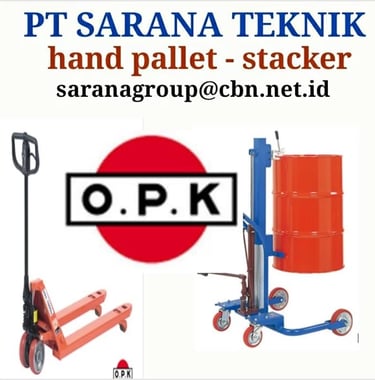 Jual Bishamon Handpallet, jual Bishamon Stacker, jual OPK Handpallet