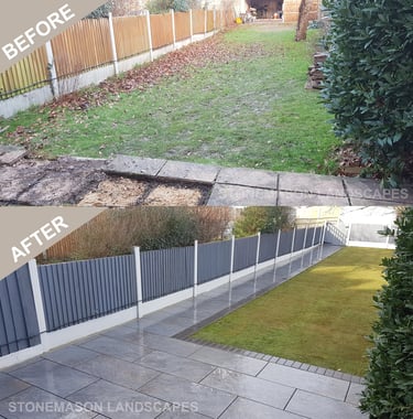 Before & After Garden Makeover Photos Romford - Hornchurch - Brentwood - Upminster