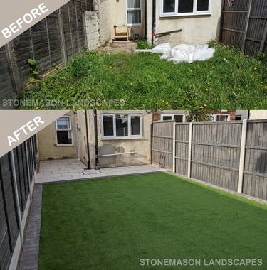 Before & After Garden Makeover Photos Romford - Hornchurch - Brentwood - Upminster