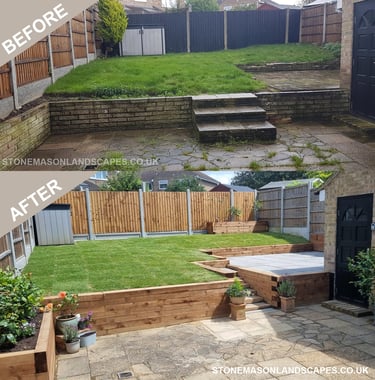 Before & After Garden Makeover Photos Romford - Hornchurch - Brentwood - Upminster