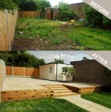 Before & After Garden Makeover Photos Romford - Hornchurch - Brentwood - Upminster
