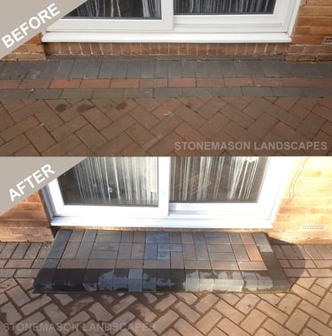 Before & After Small Curb Stone Step Build Installation