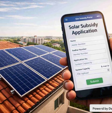 सोलर सब्सिडी आवेदन प्रक्रिया