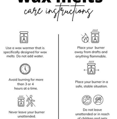 Wax Melt Safety Instuctions