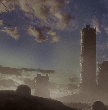 Cenário 3D Serenity por Helldise, baseado em dark fantasy. Serenity é o conceito de caos e calmaria