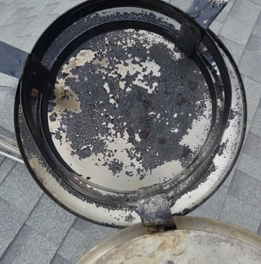 Burnt stove pipe cap