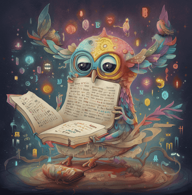 a cartoonish owl 