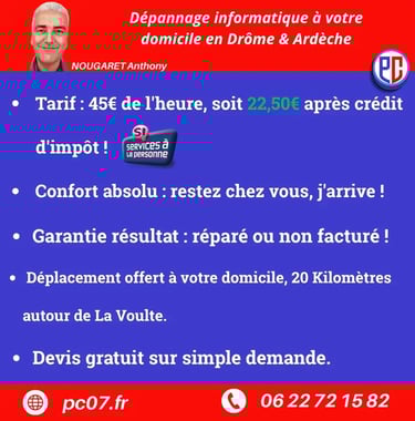 reparateur ordinateur à portes les valence