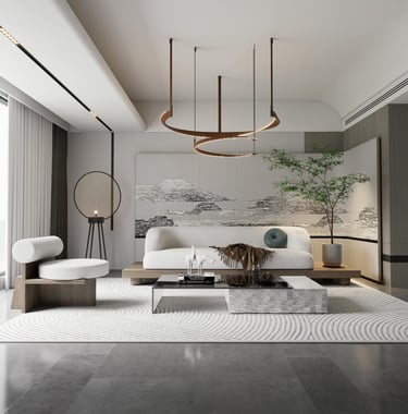 Modern salon tasarımı ile yenilenmiş iç mekân