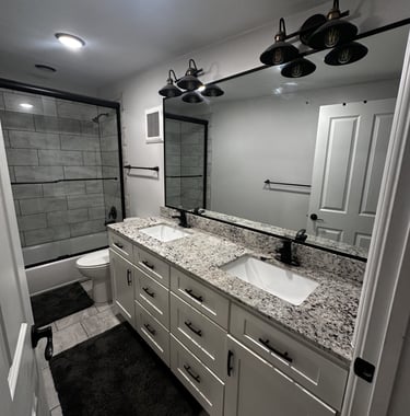 Bathroom renovation with new fixtures Dayton OH